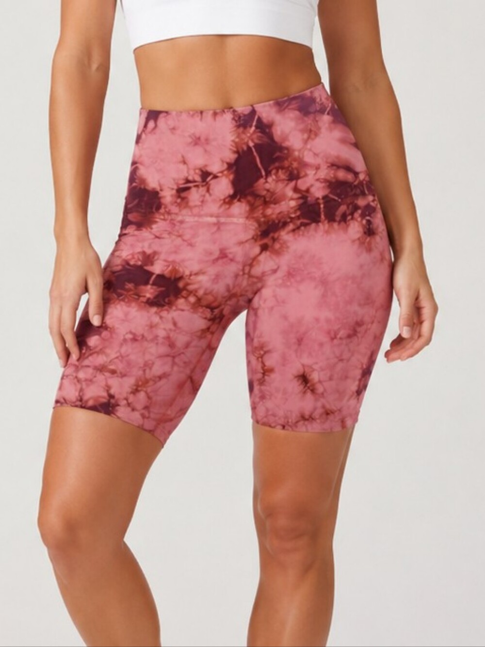 Electric & Rose tie dye high rise biker shorts small NWOT